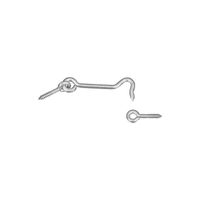 National Hardware V2003 Series N348-409 Hook and Eye, 3 in, Stainless Steel
