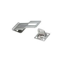 National Hardware V39 Series N348-854 Safety Hasp, 4-1/2 in L, Stainless Steel, Swivel Staple
