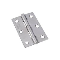 National V519 Series N348-995 Narrow Hinge, 3 in, Non-Removable Pin, Stainless Steel