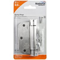 National Hardware V522 Series N350-892 Spring Hinge, 3-1/2 x 5/8, Steel, Satin Nickel