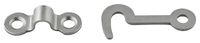 National Hardware V1841 Series N211-017 Hook and Staple, Steel, Satin Nickel, 5/32 in Dia Shackle