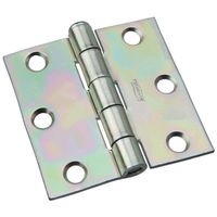 National 504 Series N139-766 Broad Hinge, 2-1/2 x 2-1/2 in, Steel, Zinc