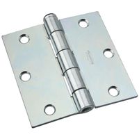 National 504 Series N139-915 Broad Hinge, 3-1/2 x 3-1/2 in, Steel, Zinc