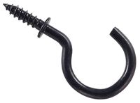 National Hardware DPB2023 Series N119-729 Cup Hook, Steel, Black