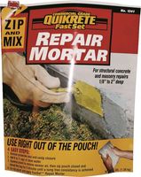 Quikrete 1241-15 Repair Mortar, Brown/Gray, Granular, 3 lb Pouch