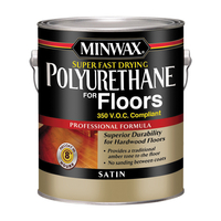 Minwax 130250000 Polyurethane, Liquid, Clear, 1 gal, Can