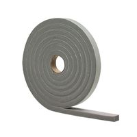 M-D 02311 Foam Tape, 3/4 in W, 10 ft L, 1/2 in Thick, PVC, Gray