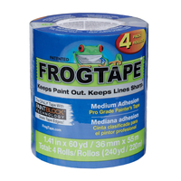 FrogTape 104956 Pro Grade Painter's Tape, 60 yd L, 1.41 in W, Blue