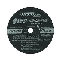 ROTOZIP DD-PM5 Cut-Off Wheel, 2-1/2 in Dia, 0.049 in Thick, 1/2 in Arbor, Aluminum Oxide Abrasive
