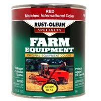 Rust-Oleum 7466502 Specialty Farm Equipment Enamel, International Red, 1-Quart