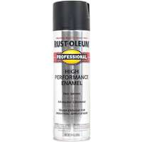Rust-Oleum 7578838 Professional High Performance Enamel Spray Paint, Flat Black, 15-Ounce