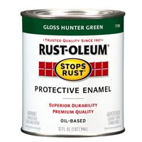 Rust-Oleum 7738502 Protective Enamel Paint Stops Rust, 32-Ounce, Gloss Hunter Green