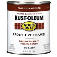 Rust-Oleum 7762502 Protective Enamel Paint Stops Rust, 32-Ounce, Sunrise Red
