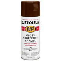 Rust-Oleum 7775830 Stops Rust Spray Paint, 12-Ounce, Gloss Leather Brown
