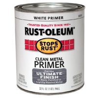 Rust-Oleum 7780504 Protective Enamel Paint Stops Rust, 32-Ounce, Flat White Clean Metal Primer