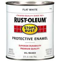 Rust-Oleum 7790502 Protective Enamel Paint Stops Rust, 32-Ounce, Flat White