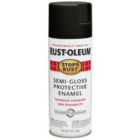 Rust-Oleum 7798830 Stops Rust Spray Paint, 12-Ounce, Semi Gloss Black