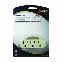 PowerZone ORADL101 Outlet Tap, 125 V, 3-Outlet, White