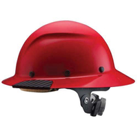 LIFT DAX Series HDF-20RG Adjustable Full Brim Hard Hat, Fiber Reinforced Resin Shell, Red