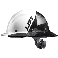 LIFT DAX Series HDF50C-20CK Adjustable Full Brim Hard Hat, Black/White Camo, Class: C