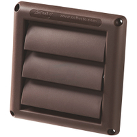 LOUVERED VENT HOOD 4" BROWN