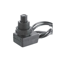 SELECTA SS102-BG Pushbutton Switch, 3 A, 125 VAC, SPST, Lead Wire Terminal, Nylon Housing Material