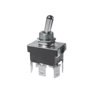 SELECTA SS117-BG Heavy-Duty Utility Toggle Switch, 10/20 A, 125/250 VAC, 2 -Position, DPDT, Silver