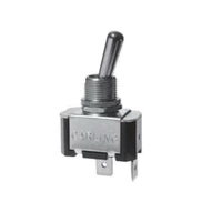 SELECTA SS202P-BG Heavy-Duty Utility Toggle Switch, 12/20 A, 125/250 VAC, 2 -Position, SPST, Silver