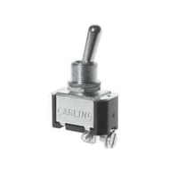 SELECTA SS206A-BG Heavy-Duty Utility Toggle Switch, 10/15 A, 125/250 VAC, 1 -Position, SPST, Silver