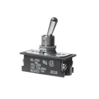 SELECTA SS210-9-BG Heavy-Duty Utility Toggle Switch, 8/16 A, 125/240 VAC, 1 -Position, DPST, Silver