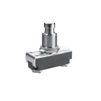 SELECTA SS229-BG Pushbutton Switch, 15 A, 125 VAC, SPST, Screw Terminal, Plastic Housing Material