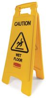 MAGNOLIA BRUSH WET FLOOR SIGN Wet Floor Sign, 12-3/4 in W, Plastic Sign