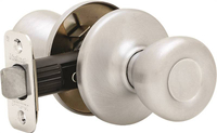 Kwikset 200T 26DCPRCLRCS Passage Door Lockset, Knob Handle, Metal, Satin Chrome