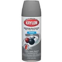 Krylon ACRYLI-QUIK K01318A07 Sandable Primer, Gray, Flat, 12 oz