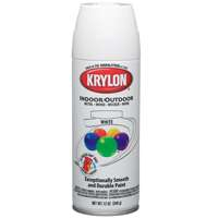Krylon K01502A07 Acrylic Spray Paint, Flat, White, 12 oz, Can