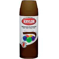 Krylon 52501 Leather Brown Interior and Exterior Decorator Paint - 12 oz. Aerosol