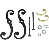 Stanley Hardware SP1685 6-3/4" Holdback W/SPring in Flat Black Over Zinc Plated