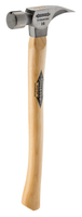 Stiletto TI16MC 16 oz Titanium Hickory Hammer, Milled Face, Curved 18" Hickory Wood Handle