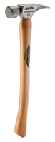 Stiletto TI14MC 14 oz Titanium Hickory Hammer, Milled Face, Curved 18" Hickory Wood Handle