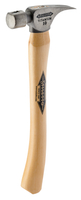 Stiletto FH10C 10 oz Titanium Hickory Finishing Hammer, Smooth Face, Curved 14.5" Wood Handle