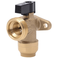 SharkBite 25560LF Push-to-Connect Angle Valve, 1/2 x 3/4 in Connection, Push x MHT, 200 psi Pressure