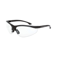 RADIANS Crossfire Brigade Series 1734 Performance Safety Glasses, Hardcoat Lens, Half-Frame, Black