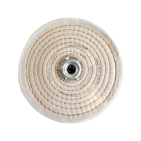 Dico 527-40-6 Buffing Wheel, 6 in Dia, 1/2 in Thick, Spiral Sewn Cotton