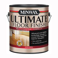Minwax 131010000 Ultimate Floor Finish Paint, Gloss, Liquid, Crystal Clear, 1 gal, Can