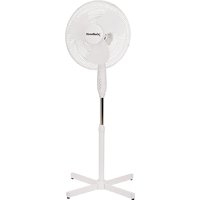 PowerZone FS-40E Oscillating Floor Fan, 120 V, 0.42 A, 90 deg Sweep, 16 in Dia Blade