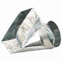 Imperial GV0626-C Wall Register Angle Boot, 4 in L, 10 in W, 6 in H, 90 deg Angle, Steel, Galvanized