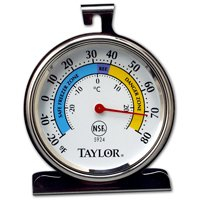 Taylor Food Service Classic Series Freezer-Refrigerator Thermometer, Large Dial