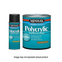 Minwax Polycrylic 611114444 Protective Finish, Ultra Flat, Liquid, 1 qt
