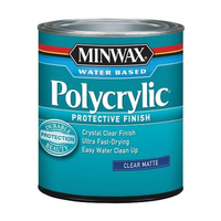 Minwax Polycrylic 622224444 Protective Finish, Matte, Liquid, 1 qt