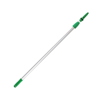 Unger OptiLoc ED550 3-Section Extension Pole, 7 ft Min Pole L, 18 ft Max Pole L, ACME Thread